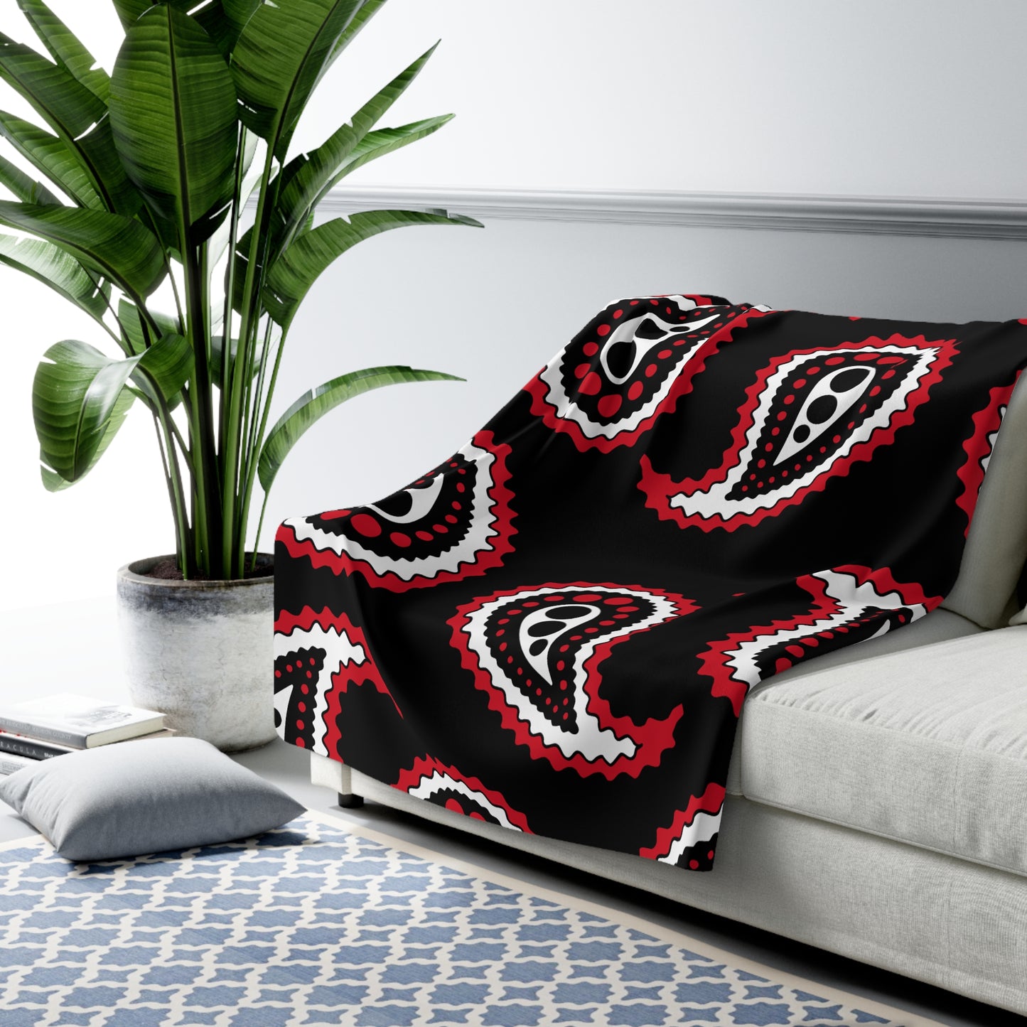 Iraq Retro Paisley Blanket Throw