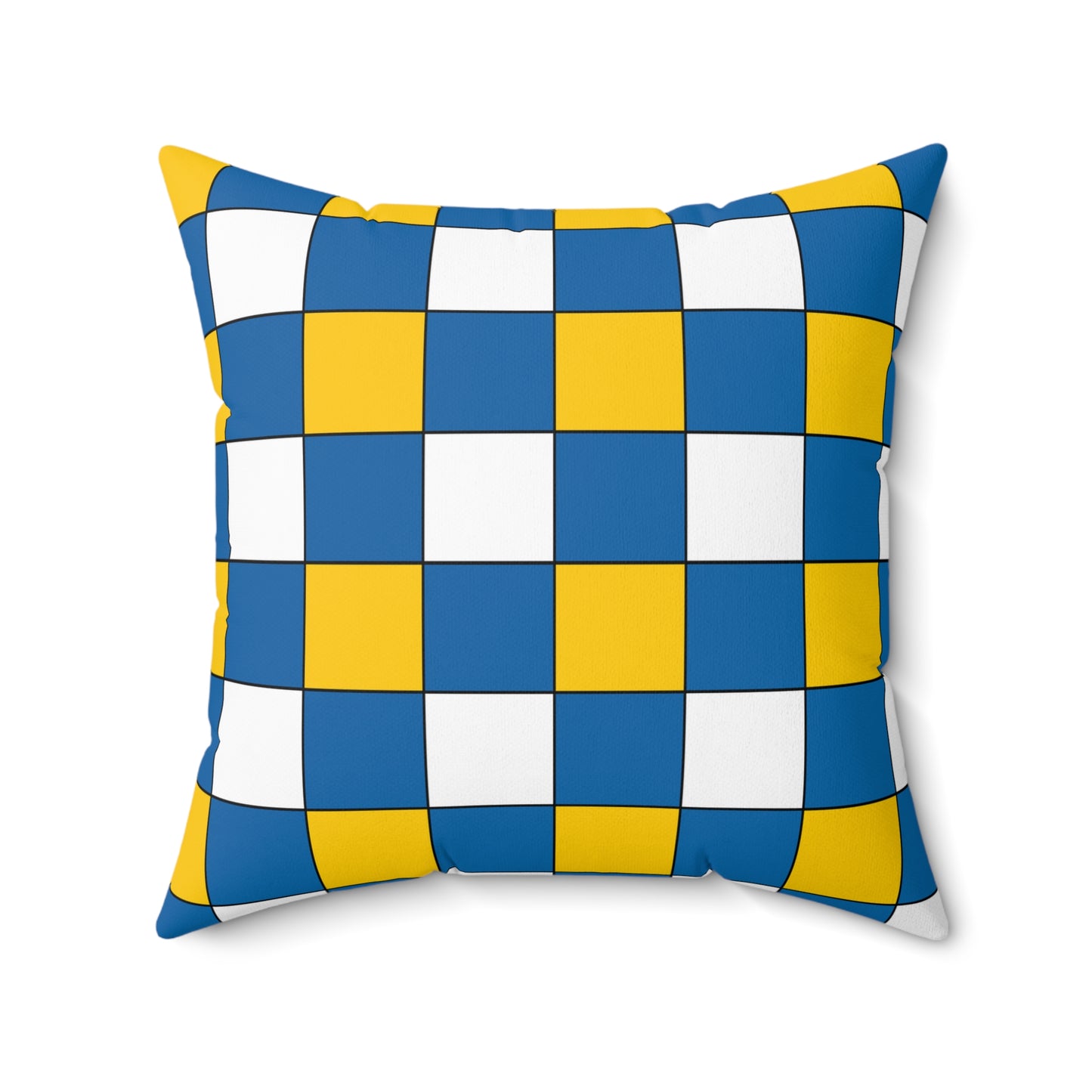 Canary Islands Retro Check Cushion Pillow