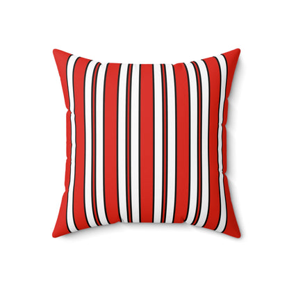 French Polynesia Retro Stripes Cushion Pillow