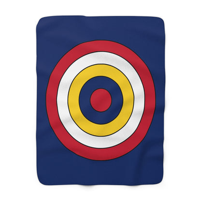 Turks And Caicos Islands Retro Target Blanket Throw