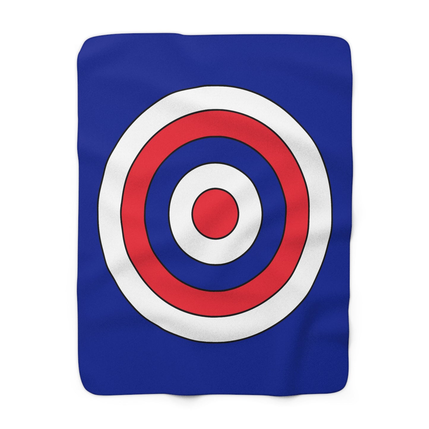 French Southern Territories Retro Target Blanket Throw