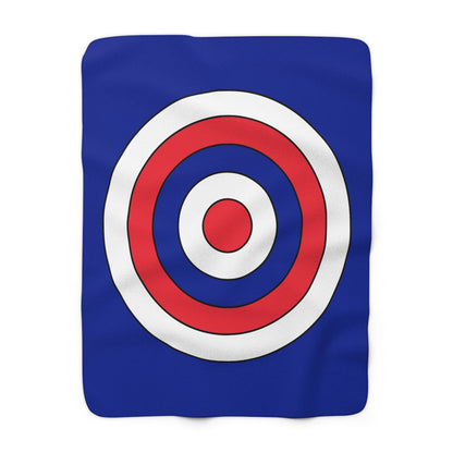 French Southern Territories Retro Target Blanket Throw