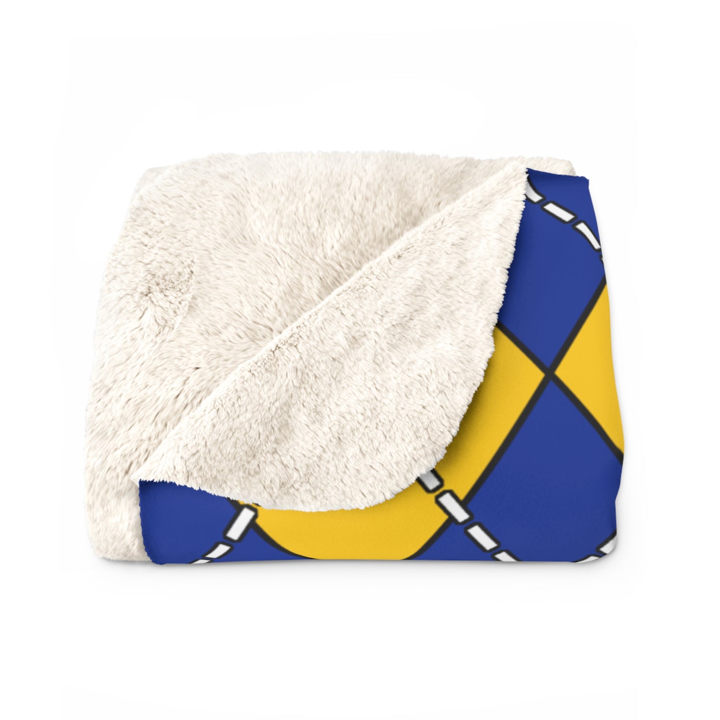 European Union Retro Argyle Blanket Throw