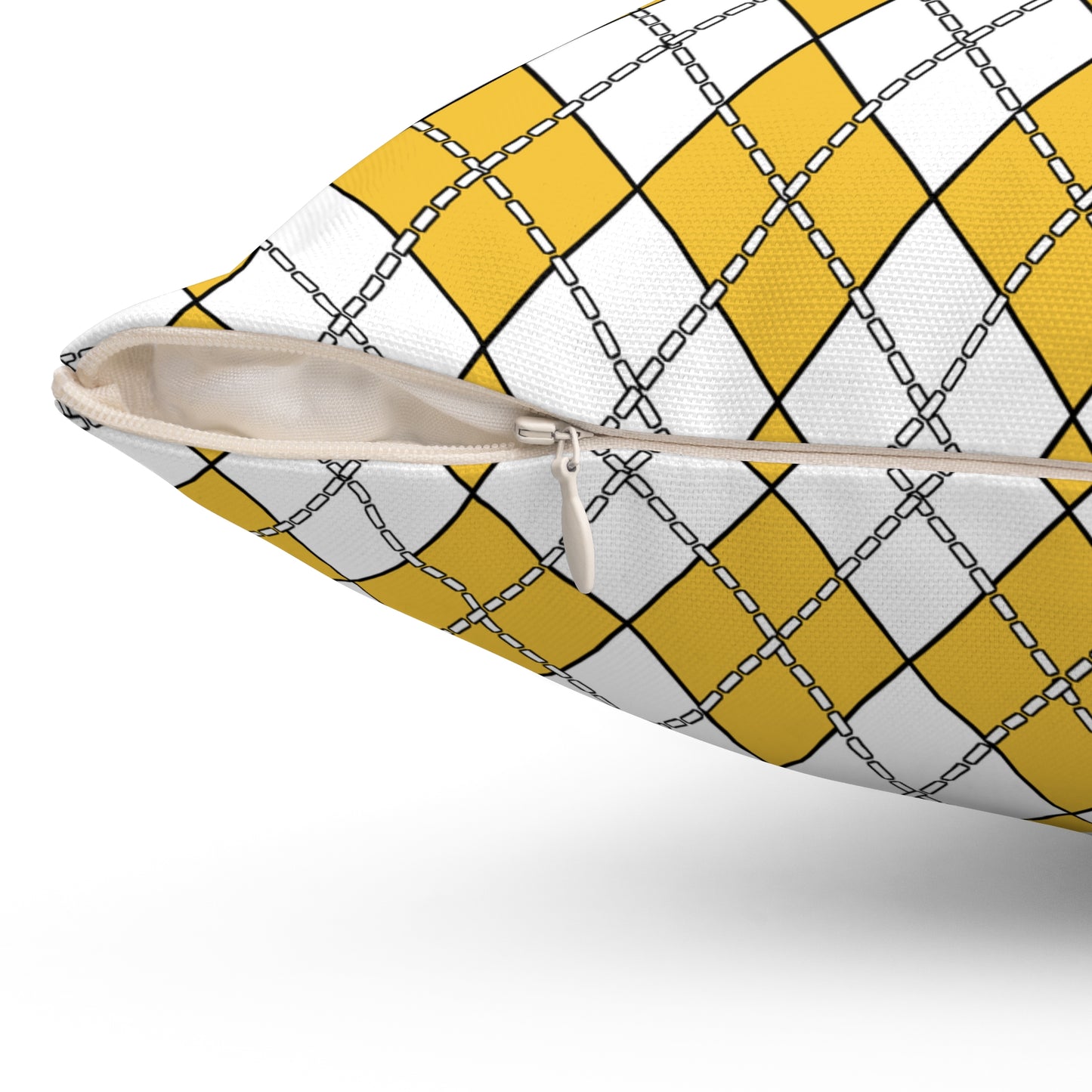 United States Virgin Islands Retro Argyle Cushion Pillow