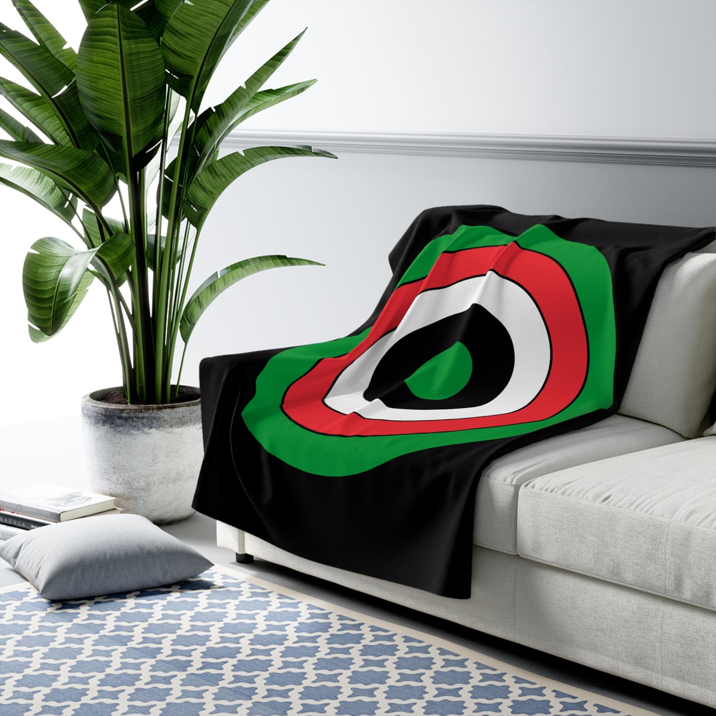 Palestine Retro Target Blanket Throw
