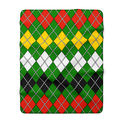 Dominica Retro Argyle Blanket Throw