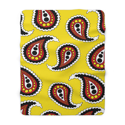 Brunei Darussalam Retro Paisley Blanket Throw