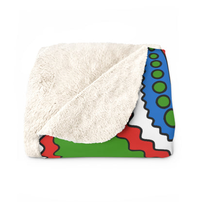 Equatorial Guinea Retro Paisley Blanket Throw
