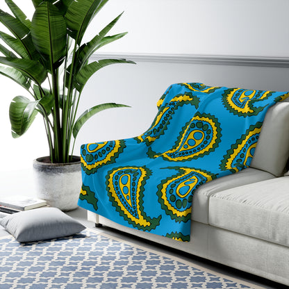 Rwanda Retro Paisley Blanket Throw