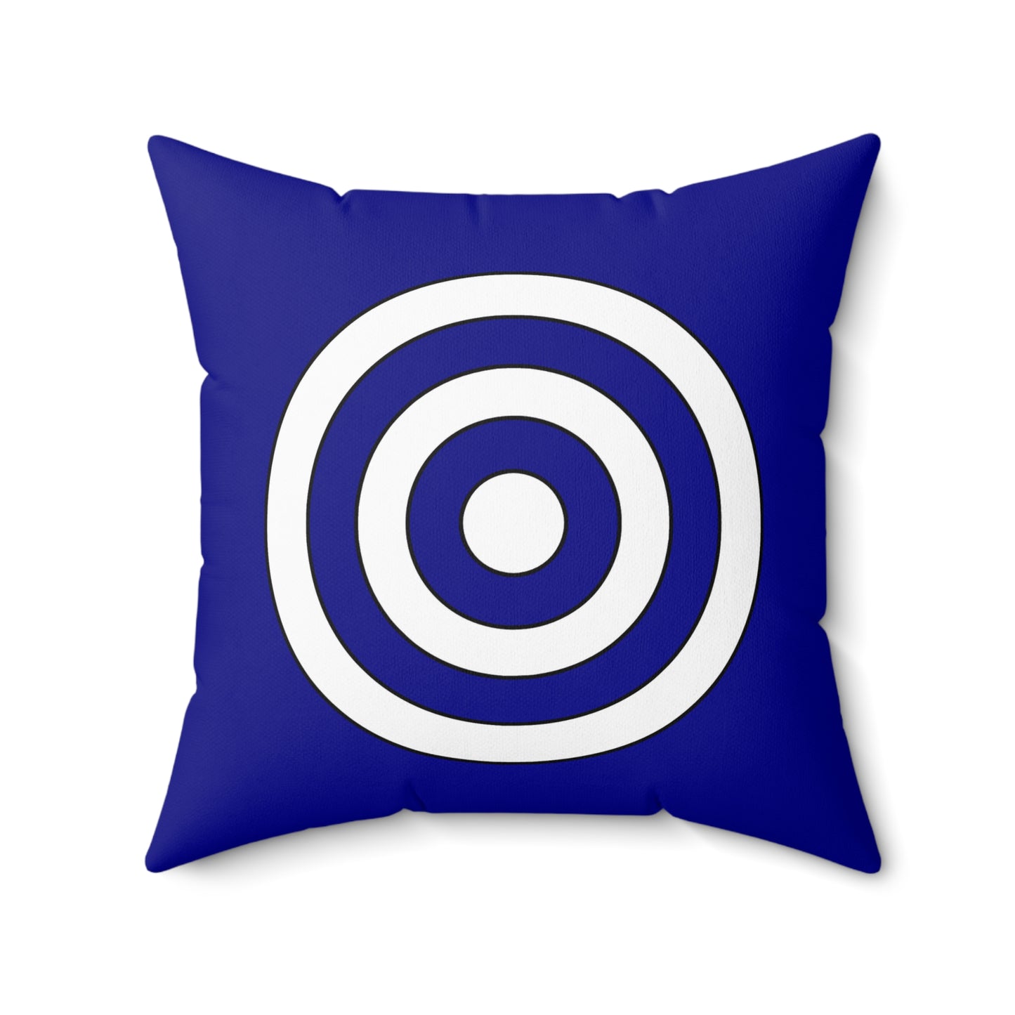 Dark Blue, White Retro Target Cushion Pillow