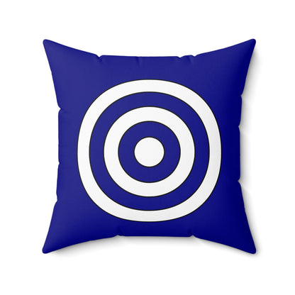Dark Blue, White Retro Target Cushion Pillow