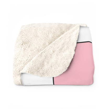 Pink, White Retro Check Blanket Throw