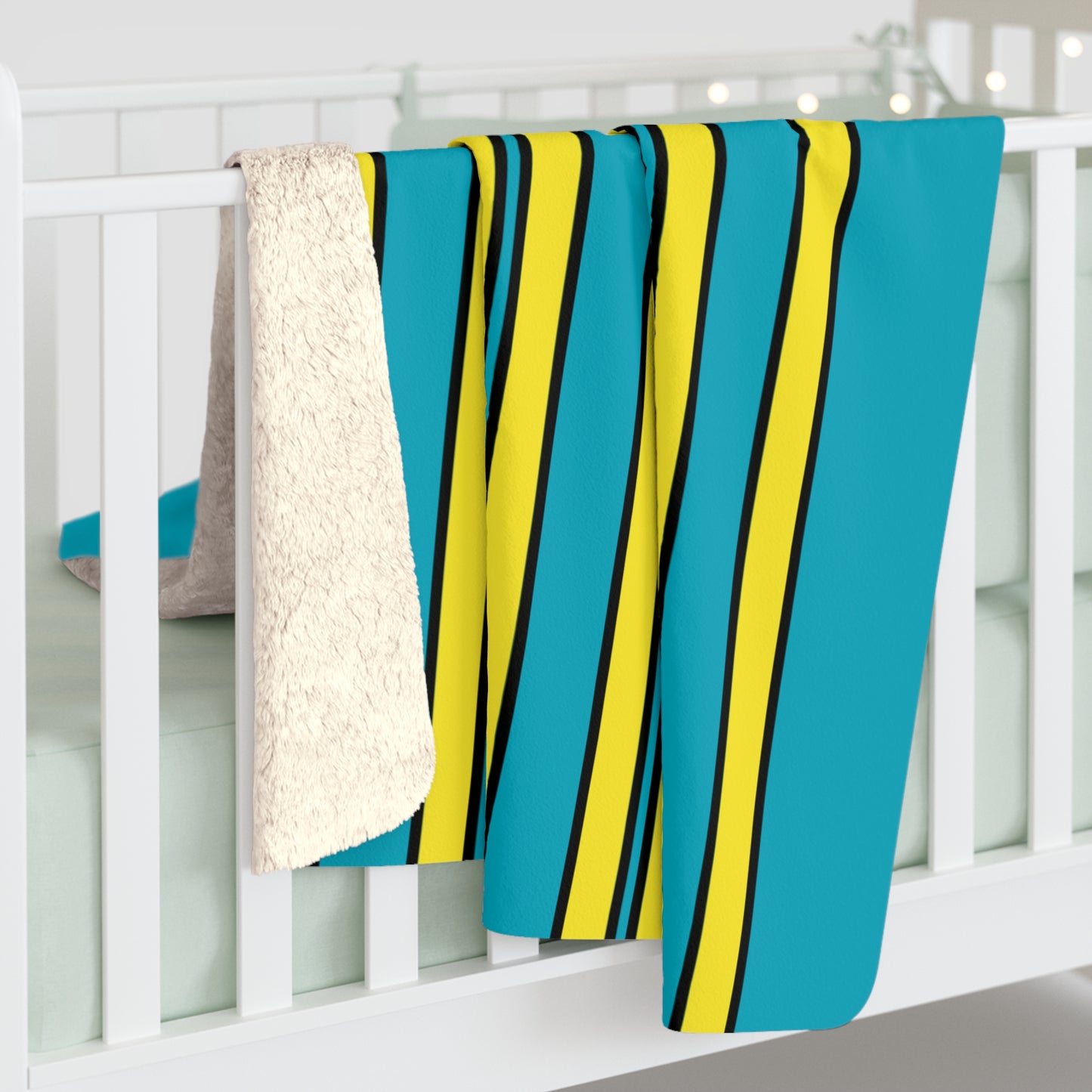 Kazakhstan Retro Stripes Blanket Throw