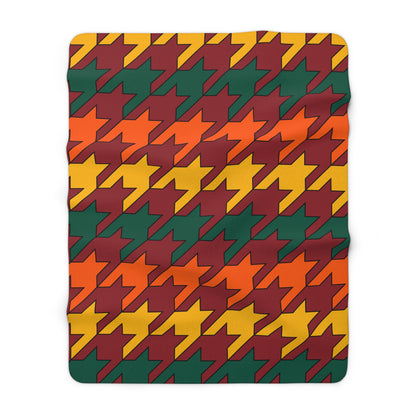 Sri Lanka Retro Houndstooth Blanket Throw