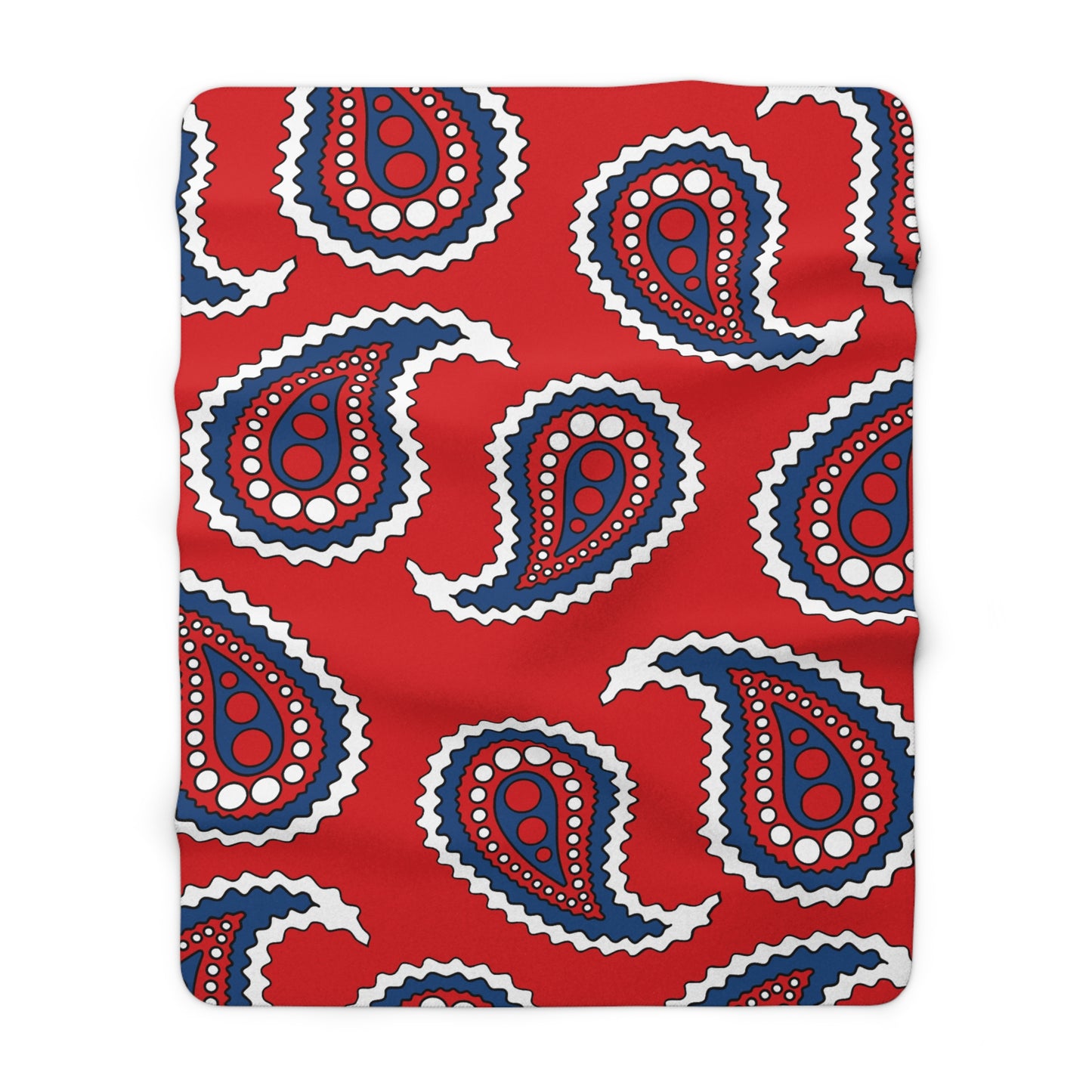 Czechia Retro Paisley Blanket Throw