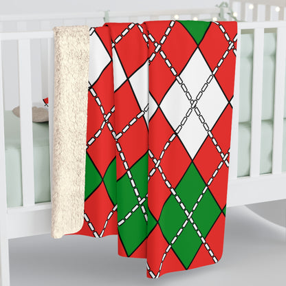Oman Retro Argyle Blanket Throw