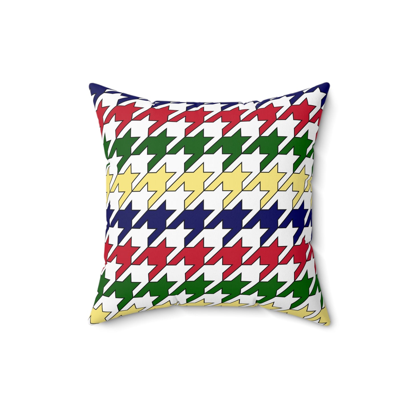 British Indian Ocean Territory Retro Houndstooth Cushion Pillow