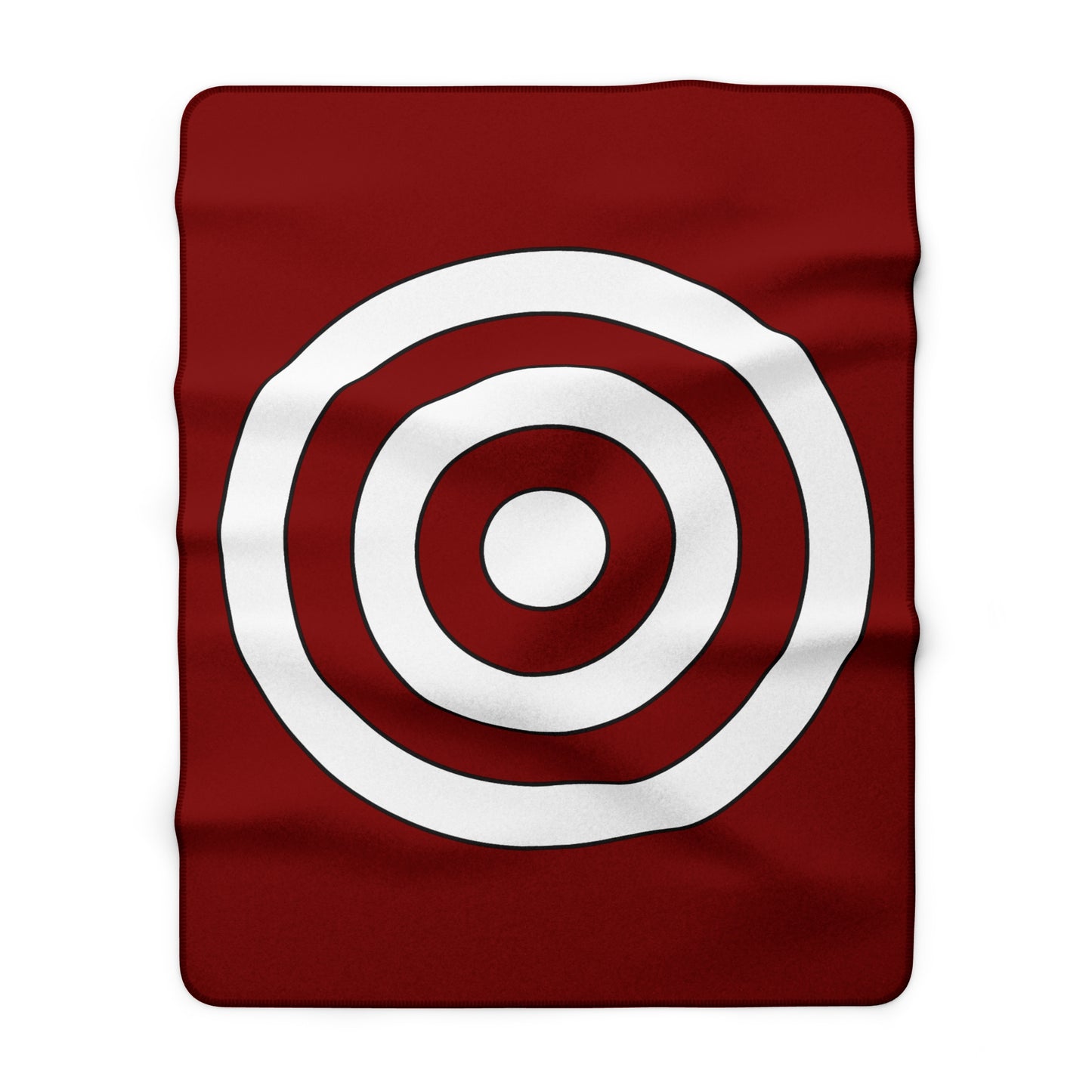 Maroon, White Retro Target Blanket Throw