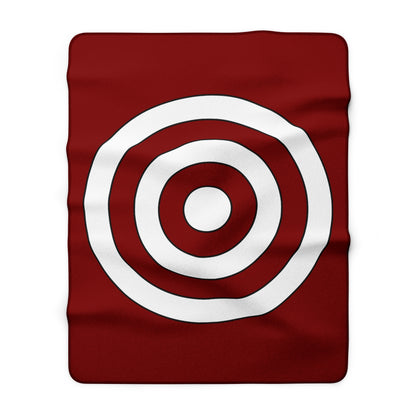 Maroon, White Retro Target Blanket Throw