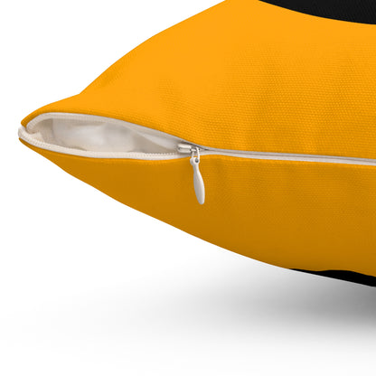 Orange, Black Retro Target Cushion Pillow