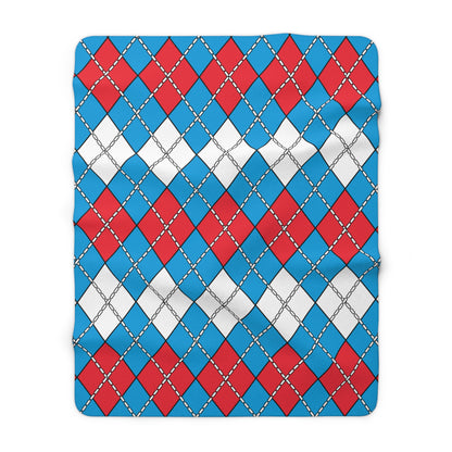 Luxembourg Retro Argyle Blanket Throw