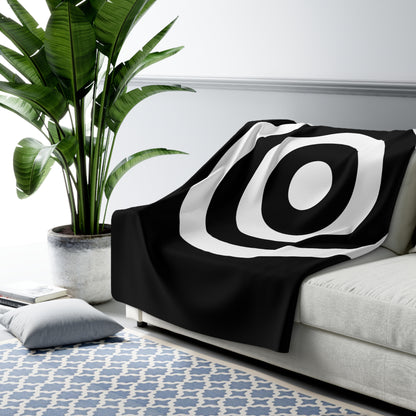 Black, White Retro Target Blanket Throw