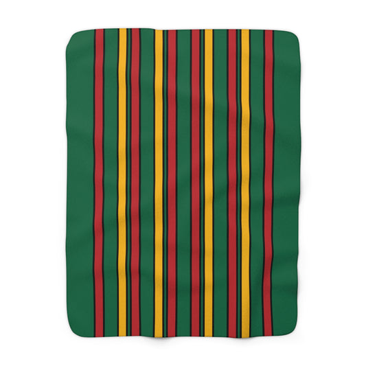 Lithuania Retro Stripes Blanket Throw