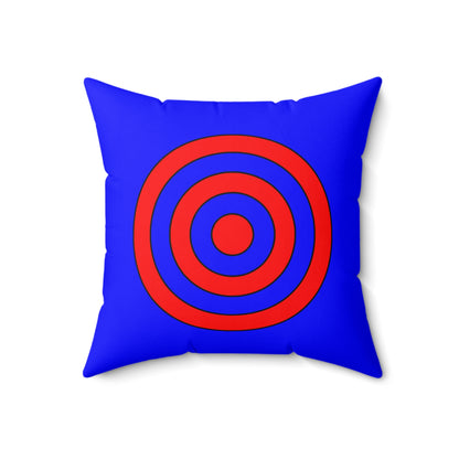 Blue, Red Retro Target Cushion Pillow