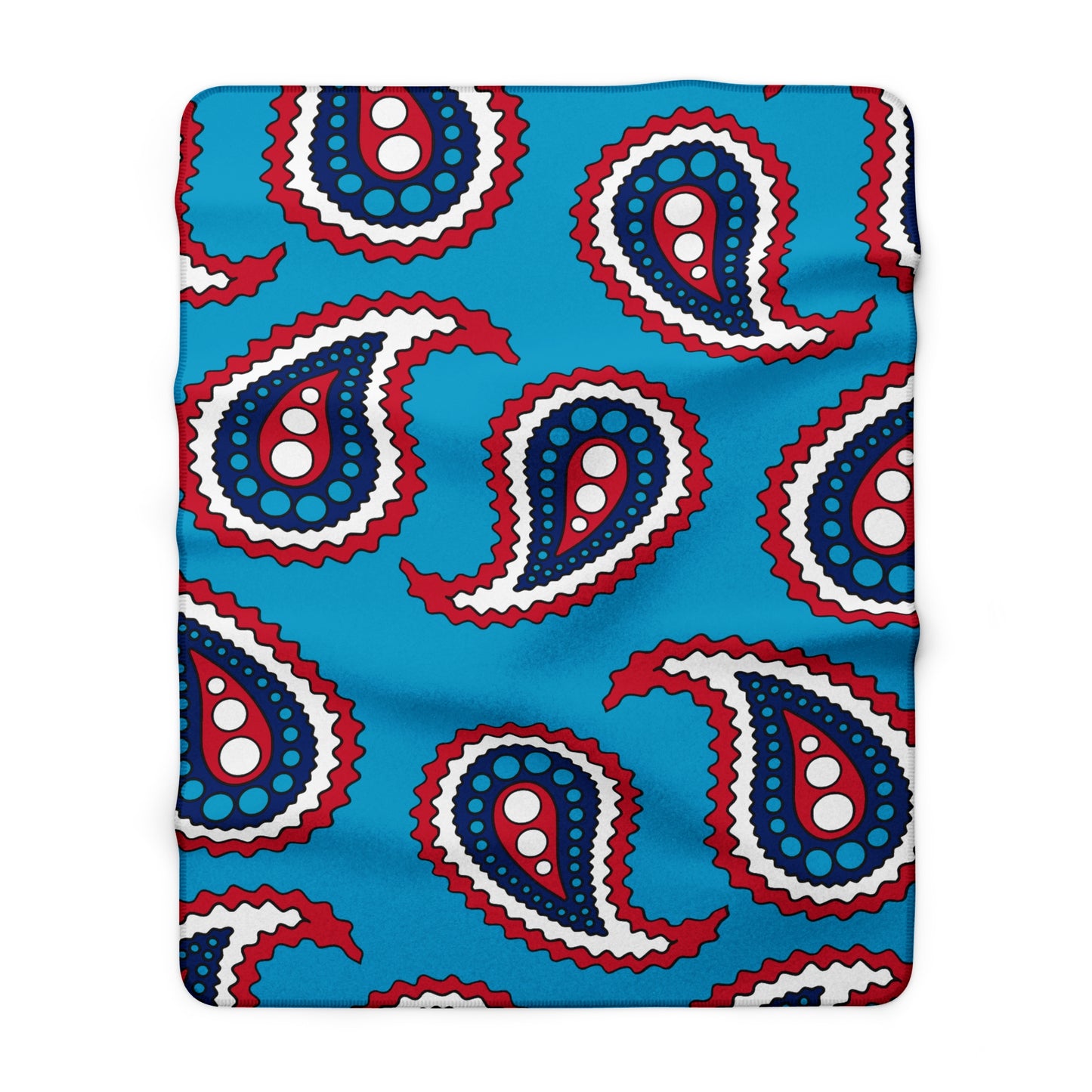 Tuvalu Retro Paisley Blanket Throw