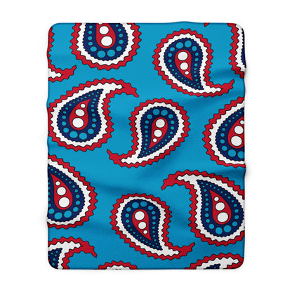 Tuvalu Retro Paisley Blanket Throw