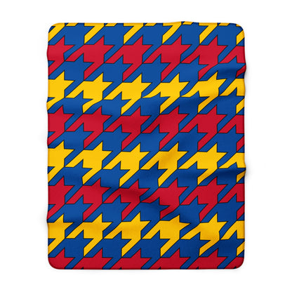 Aland Islands Retro Houndstooth Blanket Throw