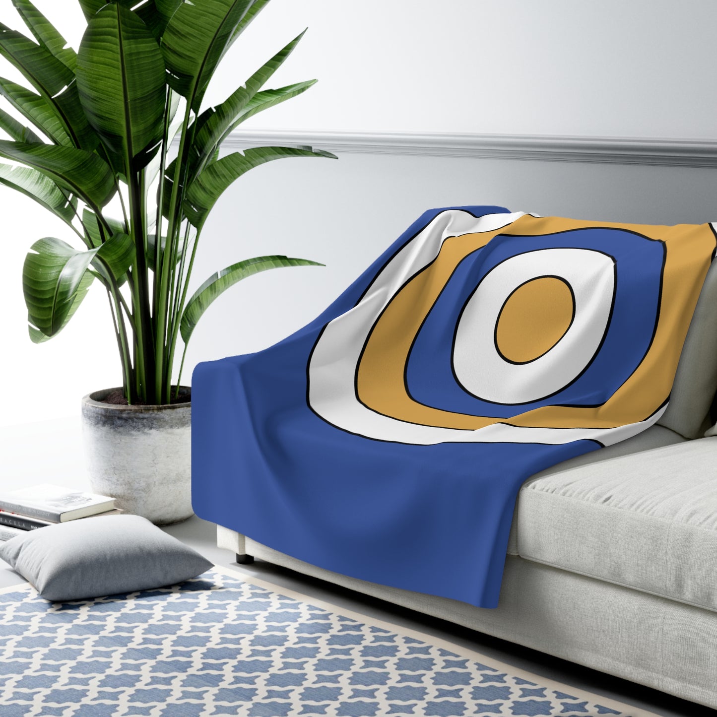 Marshall Islands Retro Target Blanket Throw