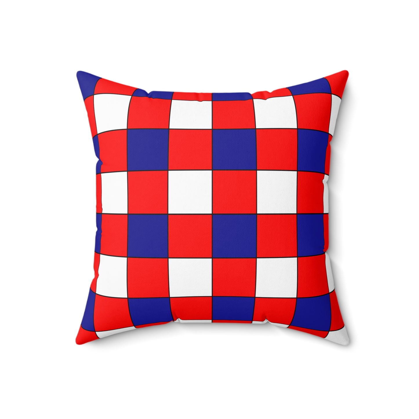 Croatia Retro Check Cushion Pillow