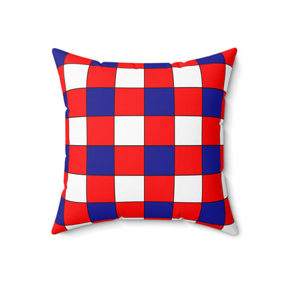 Croatia Retro Check Cushion Pillow