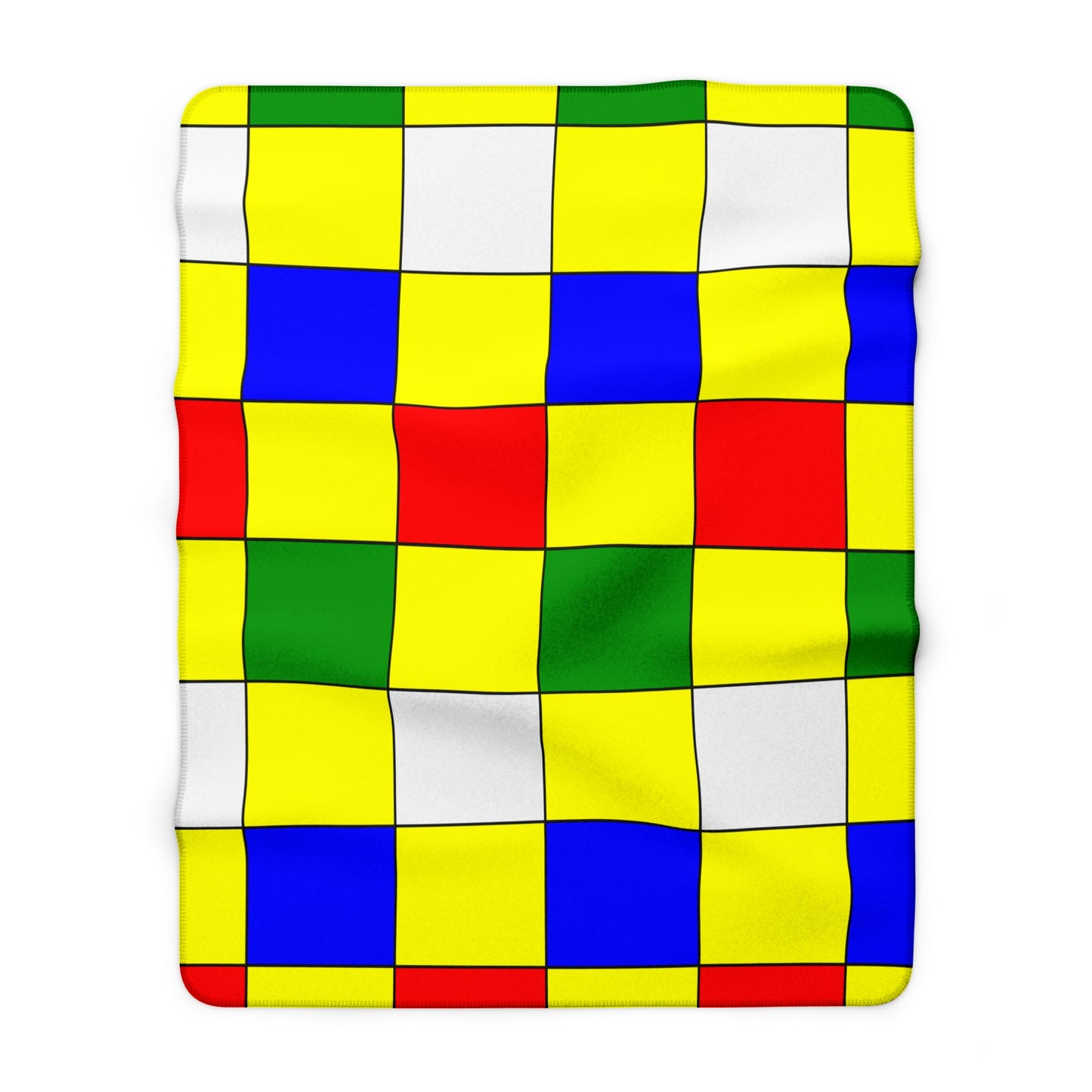 Central African Republic Retro Check Blanket Throw
