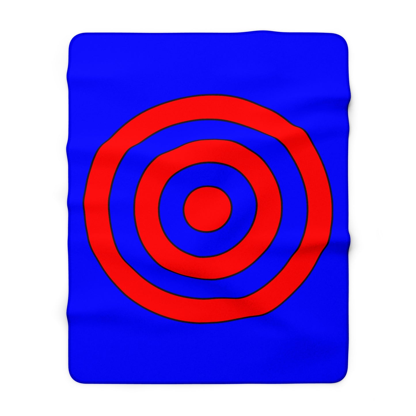 Blue, Red Retro Target Blanket Throw