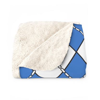 Antarctica Retro Argyle Blanket Throw