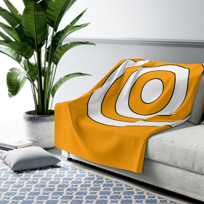 Orange, White Retro Target Blanket Throw