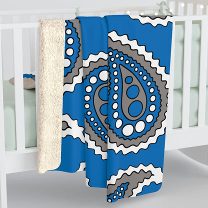 Northern Mariana Islands Retro Paisley Blanket Throw