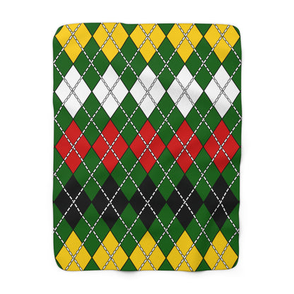 Zimbabwe Retro Argyle Blanket Throw