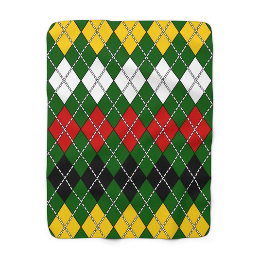 Zimbabwe Retro Argyle Blanket Throw