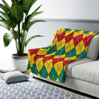 Cameroon Retro Argyle Blanket Throw