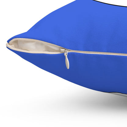 Royal Blue, White Retro Target Cushion Pillow