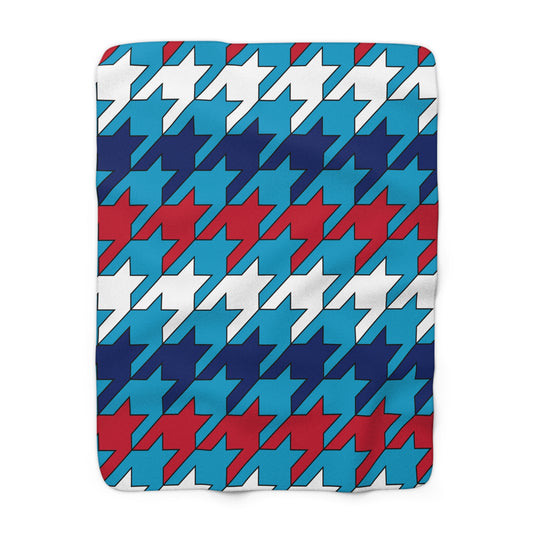 Tuvalu Retro Houndstooth Blanket Throw