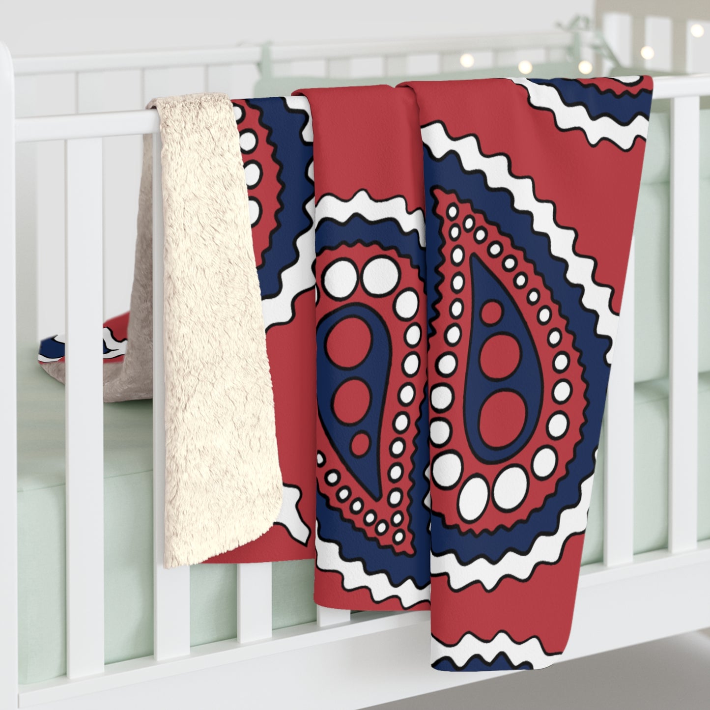 United States of America (USA) Retro Paisley Blanket Throw
