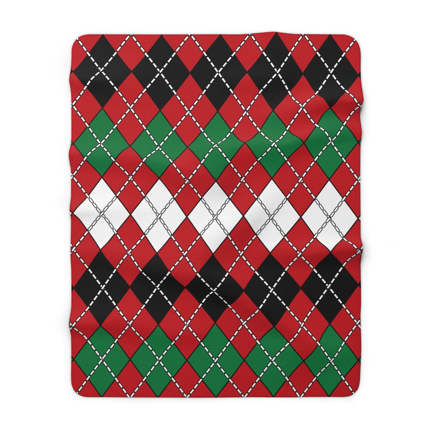 Western Sahara Retro Argyle Blanket Throw