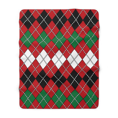 Western Sahara Retro Argyle Blanket Throw