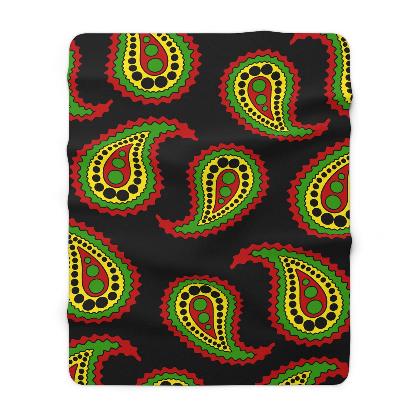 Saint Kitts And Nevis Retro Paisley Blanket Throw