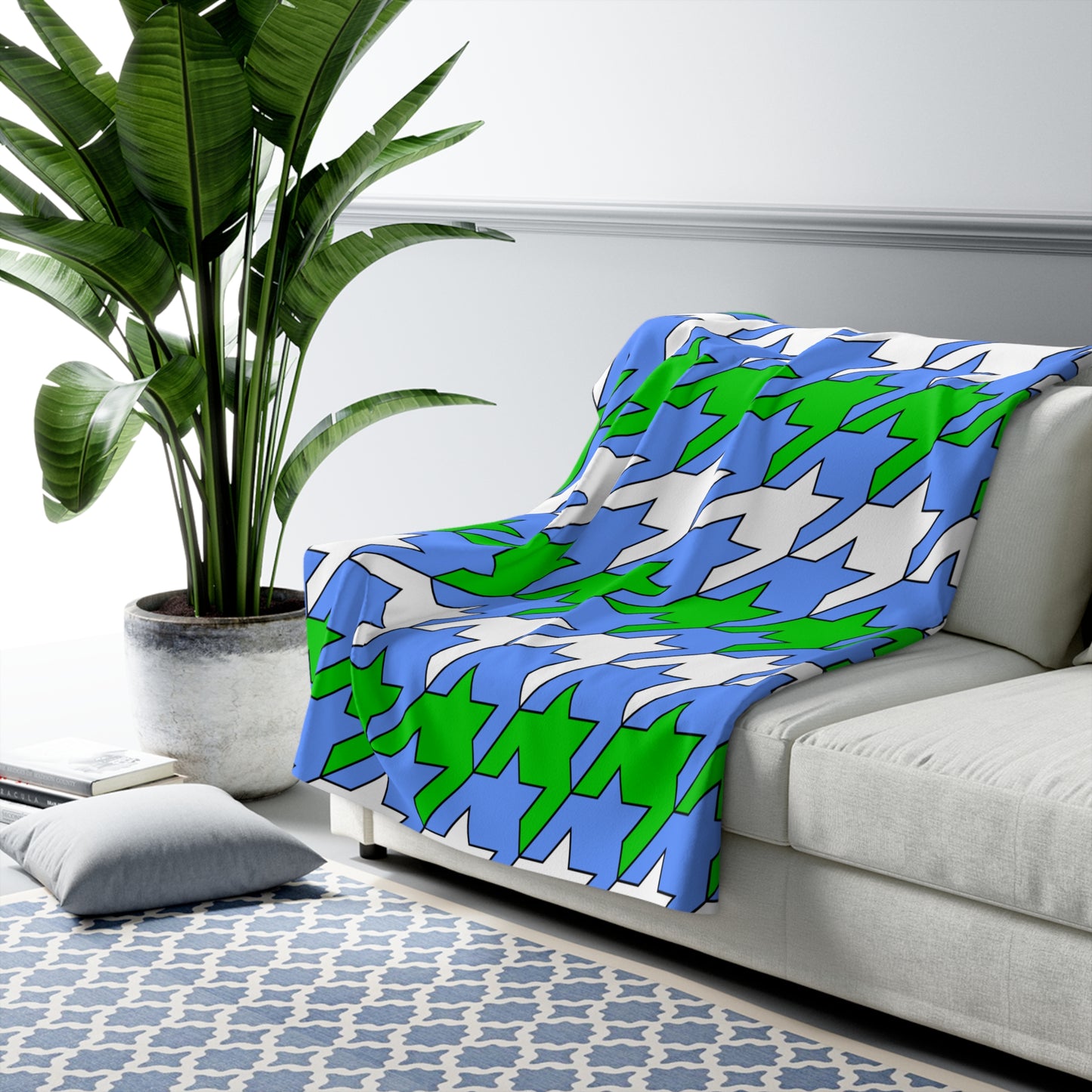 Djibouti Retro Houndstooth Blanket Throw