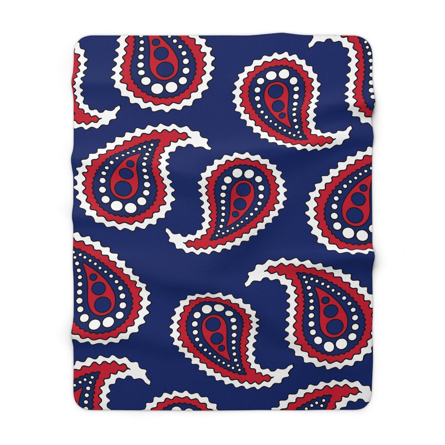 Ascension Island Retro Paisley Blanket Throw